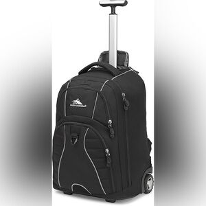 High Sierra Freewheel Backpack Black Wheeled Travel Convertible